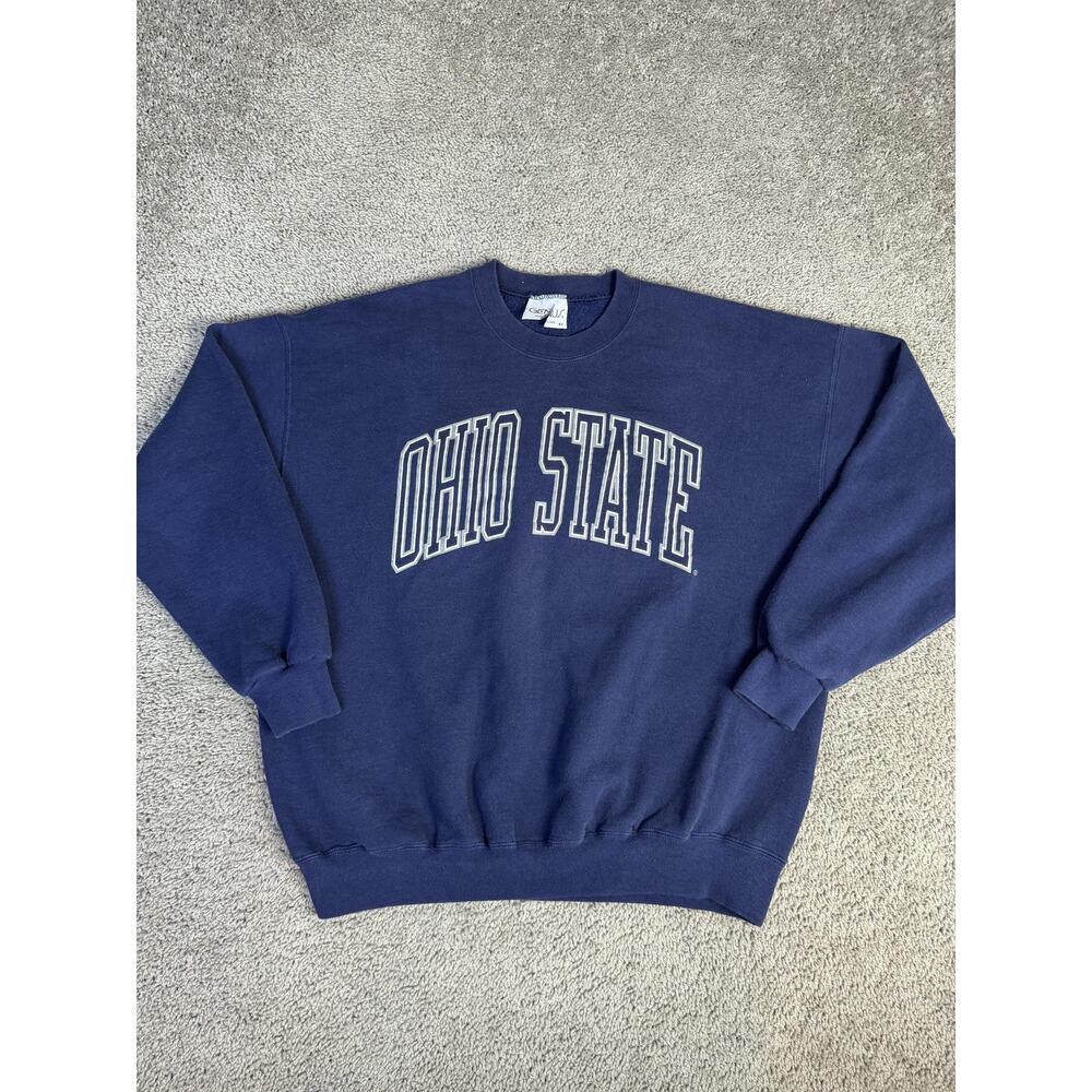 VTG Ohio State Sweatshirt Mens 2XL Blue Genius Made In USA Football Crewneck 90s